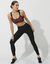 Brassière de sport microfibre imprimé "peau de bête" (prune / noir)