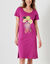 Chemise de nuit courte manches courtes motif "rosaces" (violine)