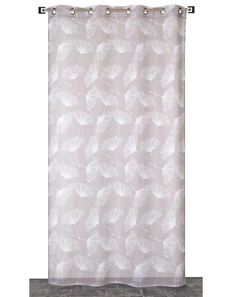 Rideau panneau voile imprimé pissenlits (beige)