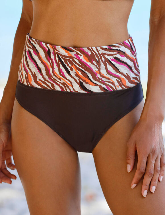 Culotte de bain modulable modulable Vinia (écru / chocolat)