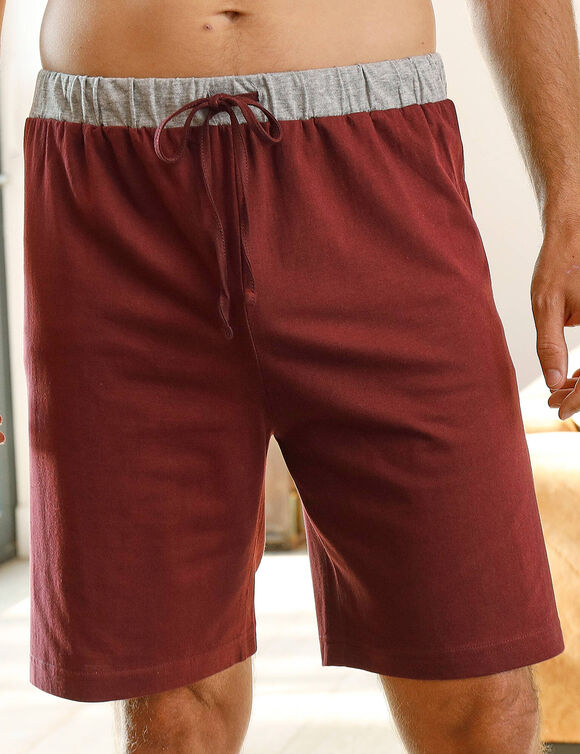 Short pyjama - lot de 2 (gris + bordeaux)