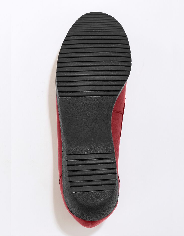 Mocassins largeur confort en cuir souple - uni  (bordeaux)