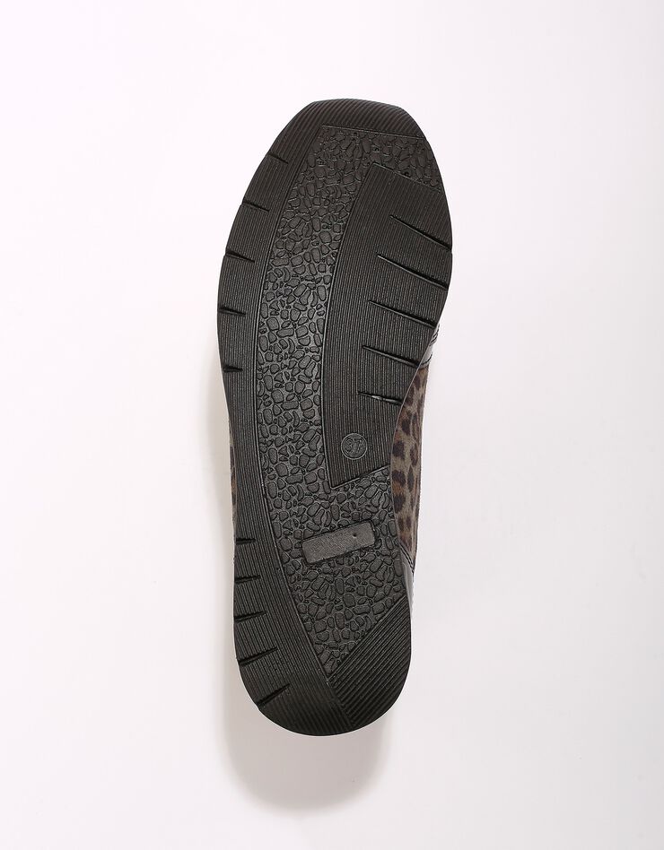Tennis compensées en cuir verni certifié LWG - imprimé tacheté (gris) Tennis compensées en cuir verni certifié LWG - imprimé tacheté (gris)