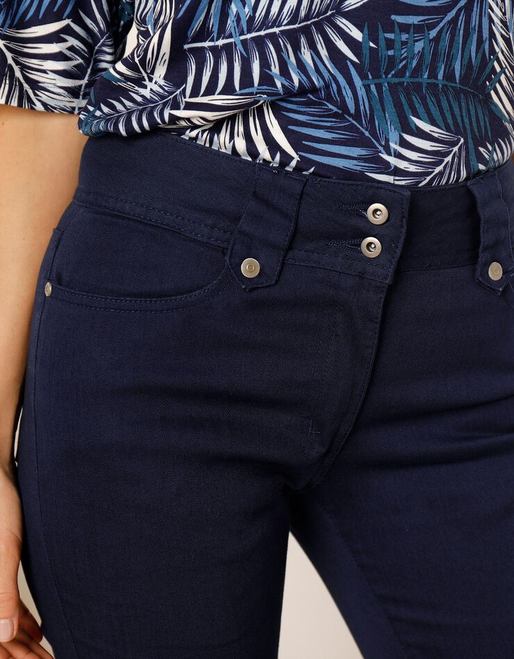 Pantalon droit taille haute effet denim - petite stature (marine) Pantalon droit taille haute effet denim - petite stature (marine)