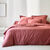 Linge de lit uni flanelle (bois de rose)