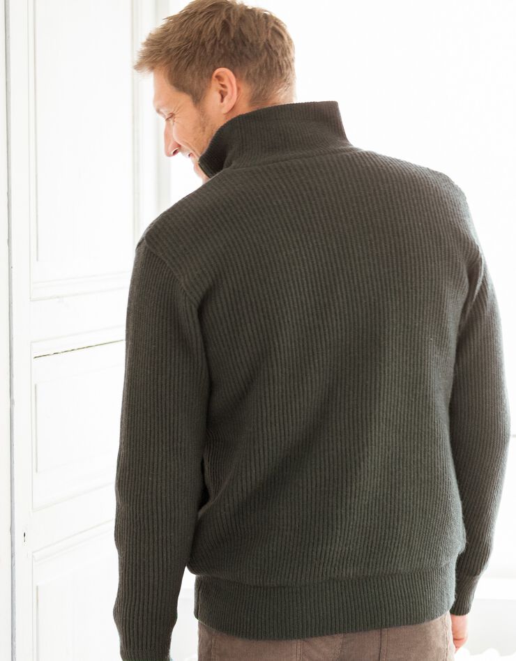 Blouson côte anglaise intérieur fourré (olive)