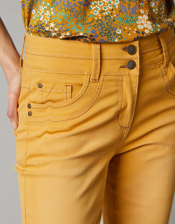 Jean coupe droite stretch couleur (miel) Jean coupe droite stretch couleur (miel)