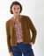 Gilet paletot, maille perl&eacute;e fils brillants (bronze)
