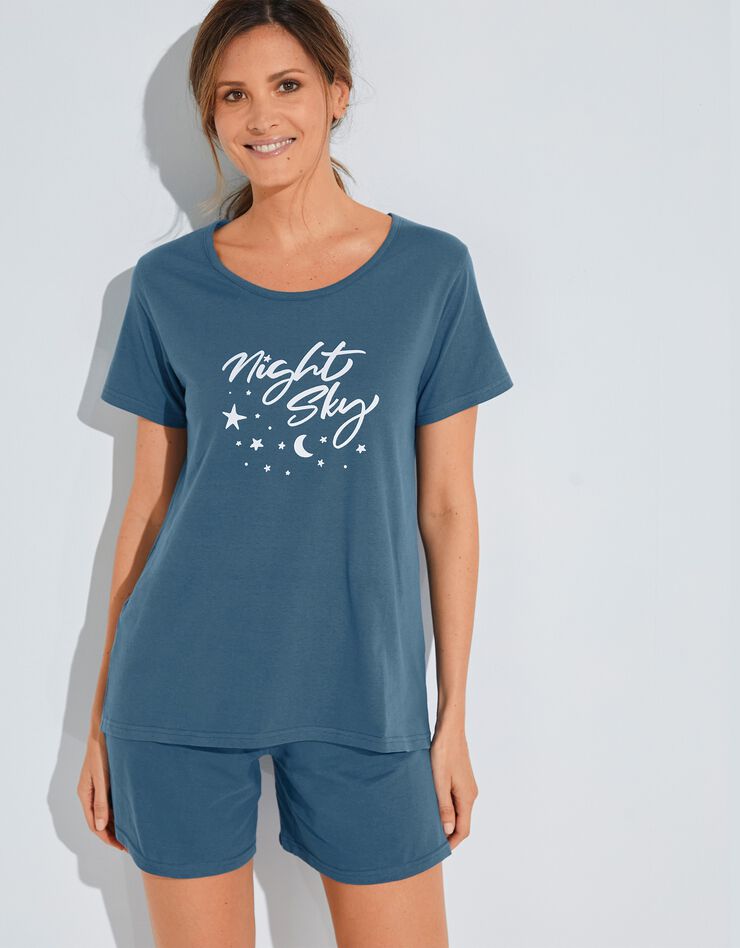 Pyjashort imprimé "night" (bleu foncé) Pyjashort imprimé "night" (bleu foncé)