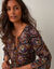 Robe longue imprim&eacute;e (chocolat / taupe)