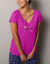 T-shirt de pyjama manches courtes imprim&eacute; Estrella  (fuchsia)