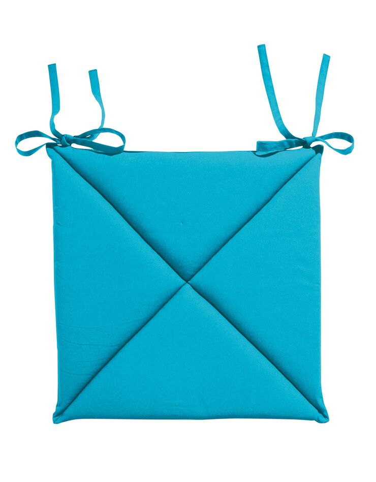 Galette de chaise unie carrée - lot de 2 (turquoise) Galette de chaise unie carrée - lot de 2 (turquoise)