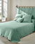 T&ecirc;te de lit unie coton style boutis Cassandre (vert)
