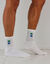 Mi-chaussettes motifs sport - lot de 10 paires (blanc)