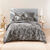 Linge de lit Horia coton et lyocell (gris / blanc)