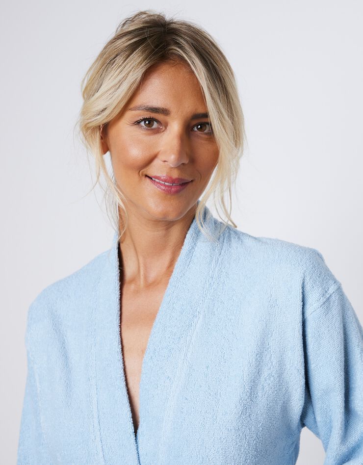 Peignoir mixte adute éponge bouclette 1er prix (bleu) Peignoir mixte adute éponge bouclette 1er prix (bleu)