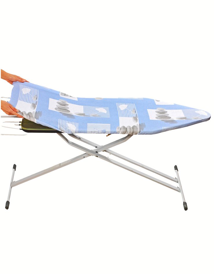 Housse repassage bi-extensible galets (bleu) Housse repassage bi-extensible galets (bleu)