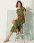 Robe longue boutonnée unie, fluide (kaki)