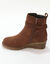 Boots compens&eacute;es (marron)