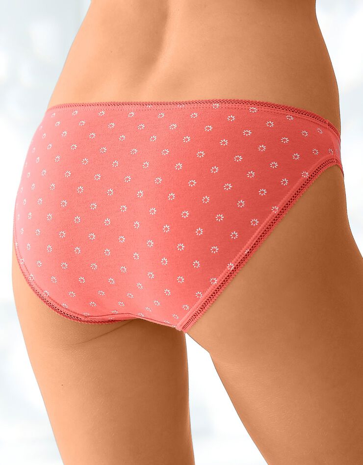 Slip coton imprimé motifs "plage" assortis – Lot de 4 (vert d'eau / corail) Slip coton imprimé motifs "plage" assortis – Lot de 4 (vert d'eau / corail)