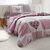 Linge de lit Lovely en coton imprim&eacute; coeurs (gris / parme)