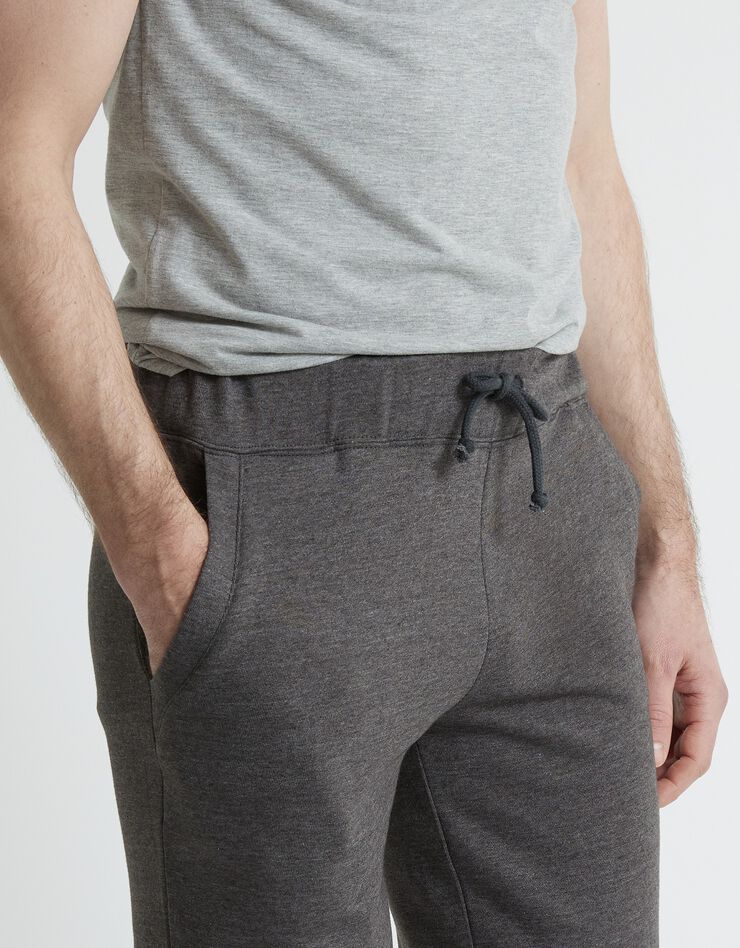 Pantalon jogging molleton bas droits (anthracite chiné) Pantalon jogging molleton bas droits (anthracite chiné)