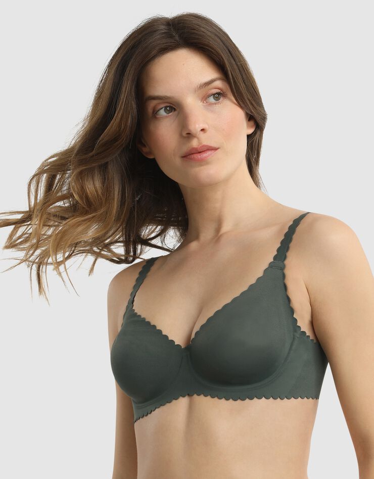 Soutien-gorge corbeille sans coutures Body Touch - avec armatures (vert gris) Soutien-gorge corbeille sans coutures Body Touch - avec armatures (vert gris)