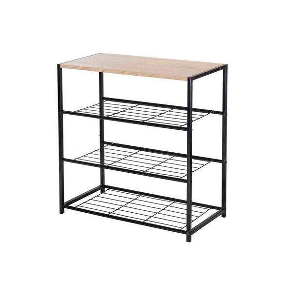 Etagère à chaussures STOCKIES - 4 niveaux (noir)