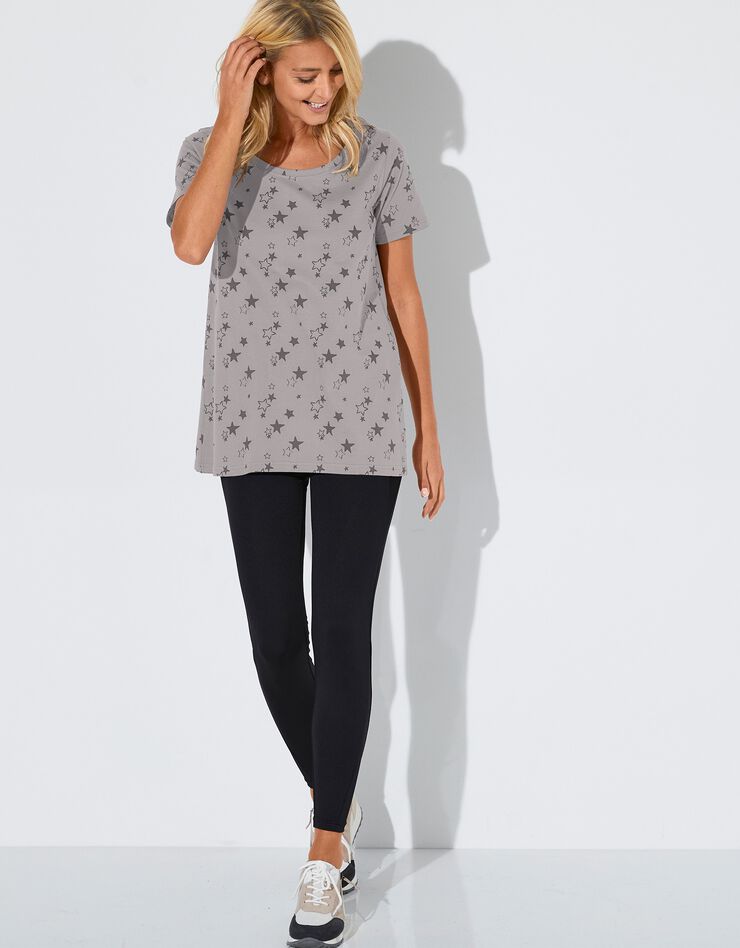 Tee-shirt imprimé étoiles (gris) Tee-shirt imprimé étoiles (gris)