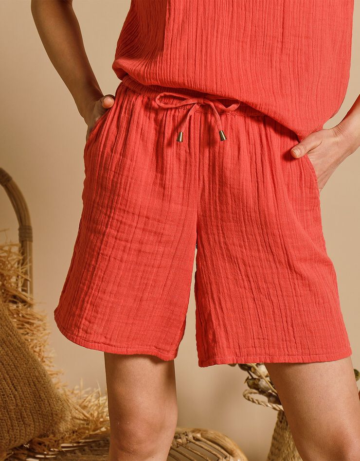 Short gaze de coton (paprika) Short gaze de coton (paprika)