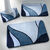 Tapis de bain motif végétal (bleu)