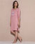 Chemise de nuit courte manches longues  (rose)