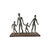 Statuette 4 personnages, aluminium martelé (métal)