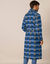 Peignoir d'intérieur maille polaire (carreaux bleu)