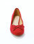 Ballerines plates microfibre (rouge foncé)