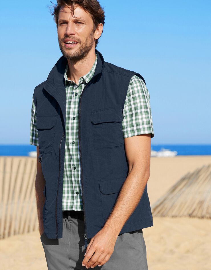 Gilet multipoches sans manches (marine) Gilet multipoches sans manches (marine)