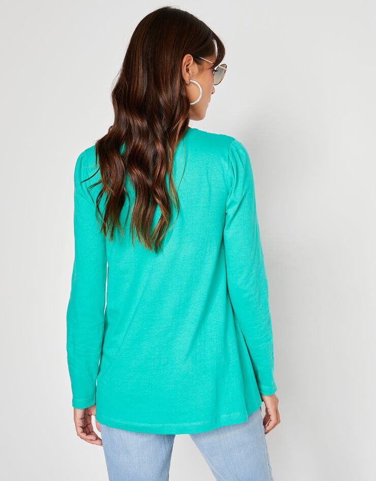 Tee-shirt macramé manches longues (vert) Tee-shirt macramé manches longues (vert)