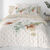 Linge de lit Eve imprim&eacute; fleuri - coton 57 fils/cm&sup2; (blanc)