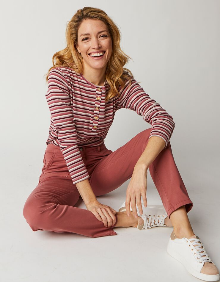 Pantalon chino à poches plaquées (terracotta) Pantalon chino à poches plaquées (terracotta)