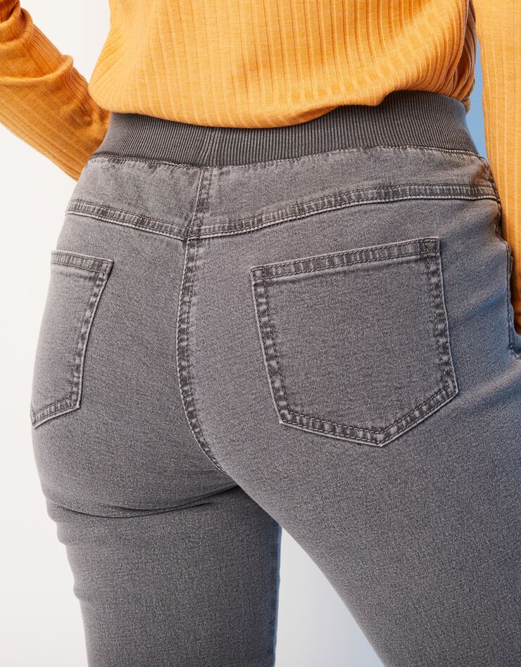 Jean "droit" ultra confort taille élastiquée (gris) Jean "droit" ultra confort taille élastiquée (gris)
