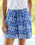 Short fluide imprimé (bleu jean)