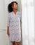 Chemise de nuit manches 3/4,  imprimé cachemire (écru / rose)