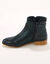 Boots plates en cuir (marine)