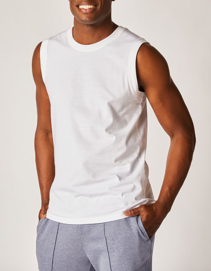 T-shirt col rond sans manches - lot de 3 (blanc) T-shirt col rond sans manches - lot de 3 (blanc)