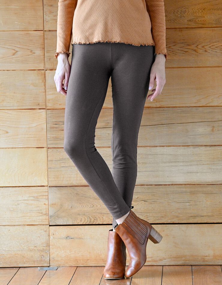 Legging bas de jambe zippé taille élastiquée (anthracite) Legging bas de jambe zippé taille élastiquée (anthracite)