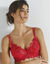 Soutien-gorge tulle tattoo tulle brodé avec armatures - lot de 2 (rouge + jaune)