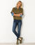 Pull poncho manches coude (vert olive)