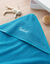 Cape de bain bébé personnalisable (turquoise)