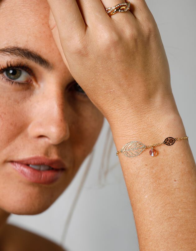 Bracelet strass et doré or fin (doré)