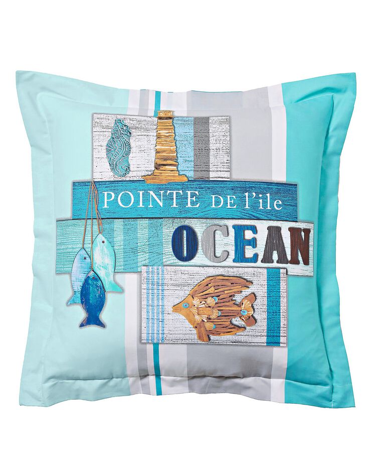 Linge de lit Océan coton (bleu)